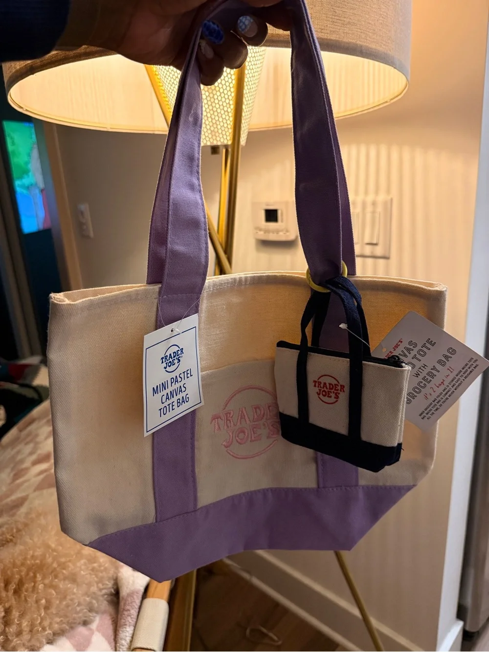 Trader Joe’s Mini Lavender Tote Bag